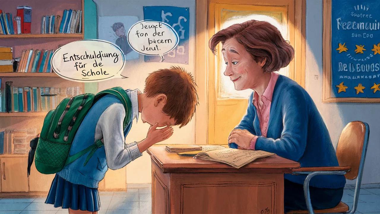 Entschuldigung für die Schule